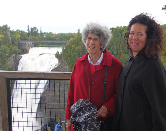 Daphne and Mom at Montmorency Falls.